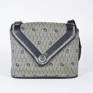 Christian Dior Vintage Honeycomb Logo Mini Crossbody Shoulder Bag